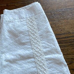 Wrapper eyelet white skirt